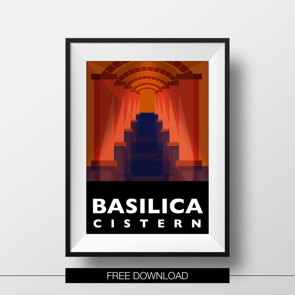 poster-istanbul-landmarks-basilica-cistern-free-download