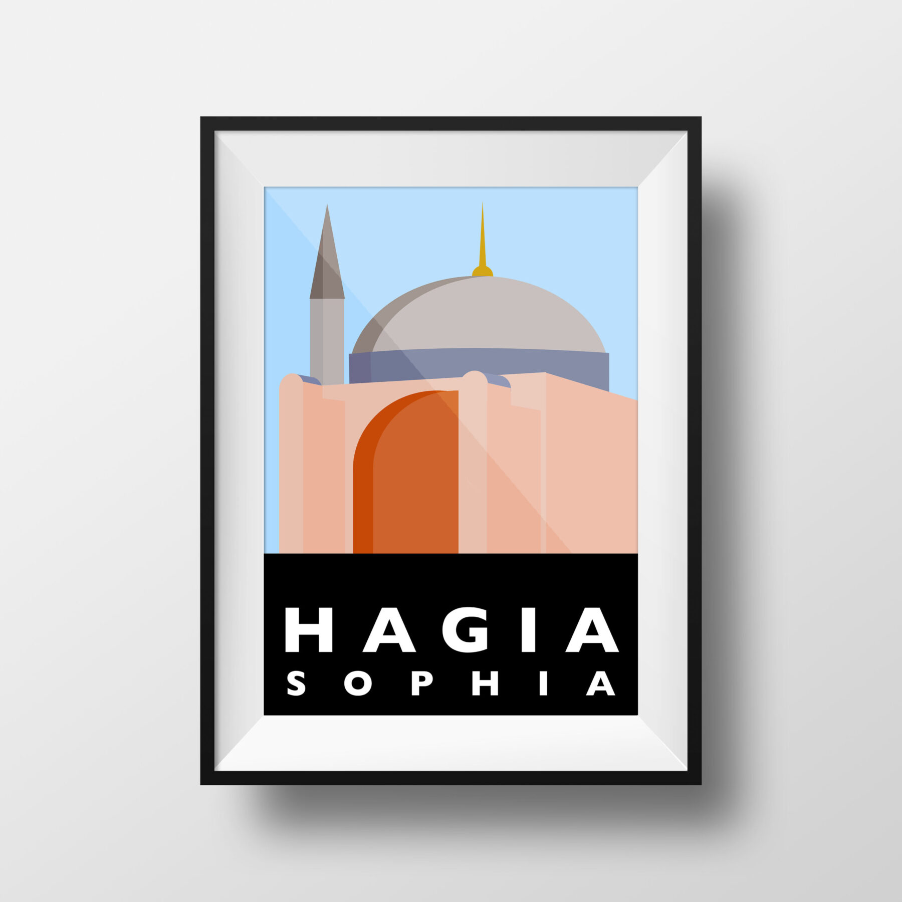 poster-istanbul-landmarks-hagia-sophia-square