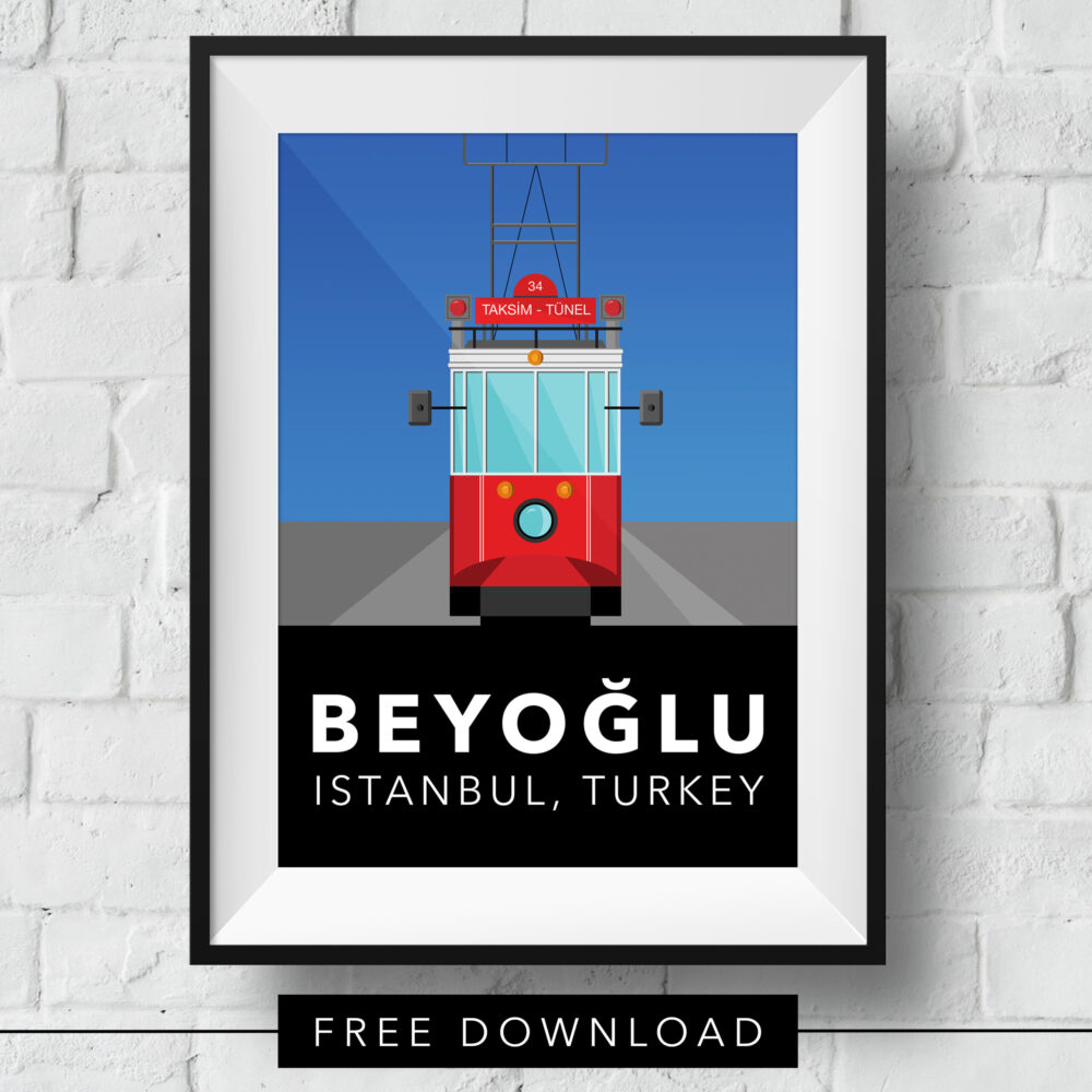 beyoglu-tram-poster-free-download