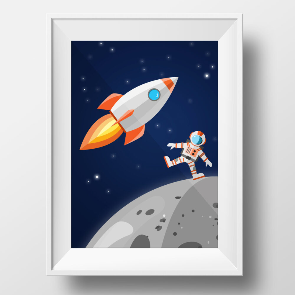 space-poster-framed