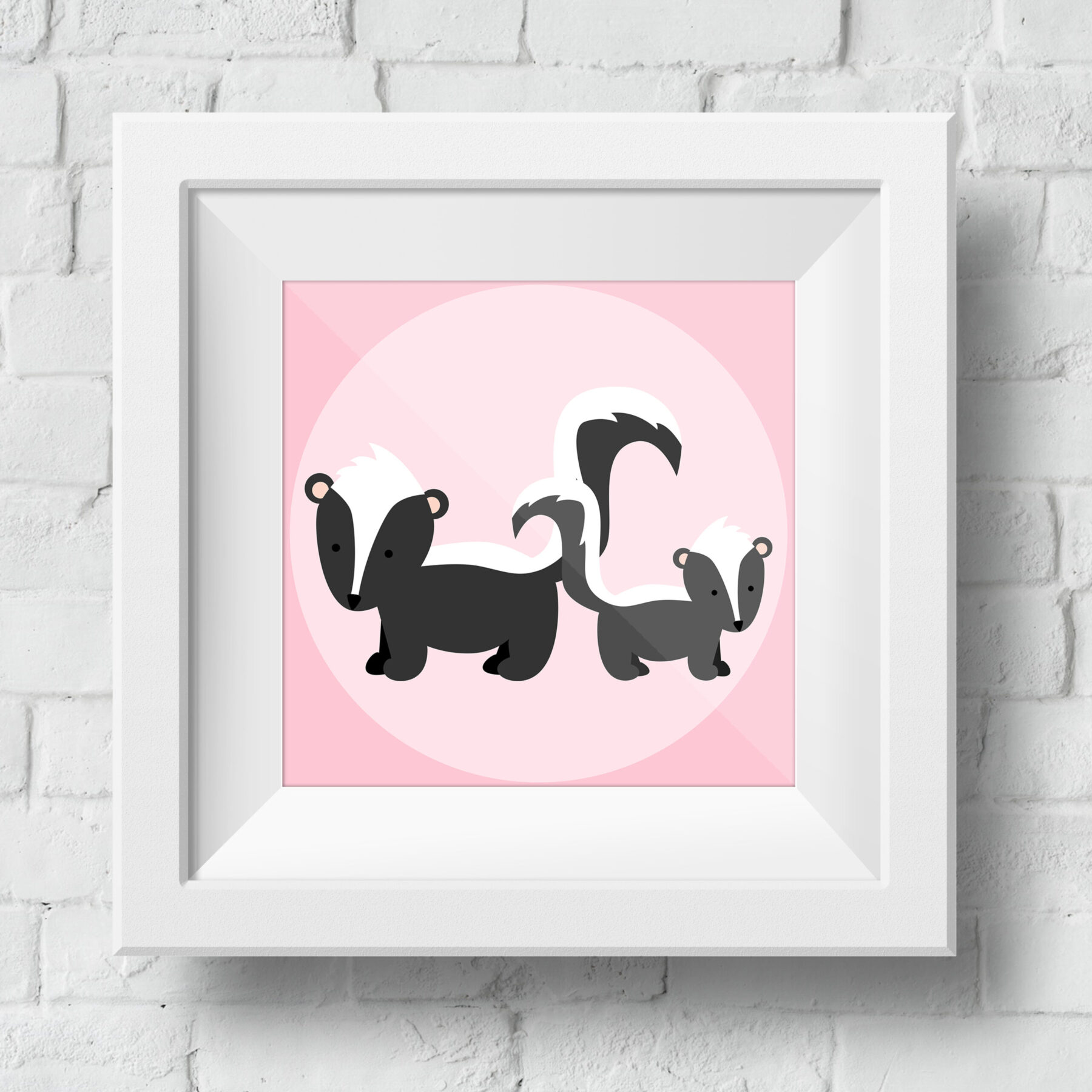 baby-skunk-framed