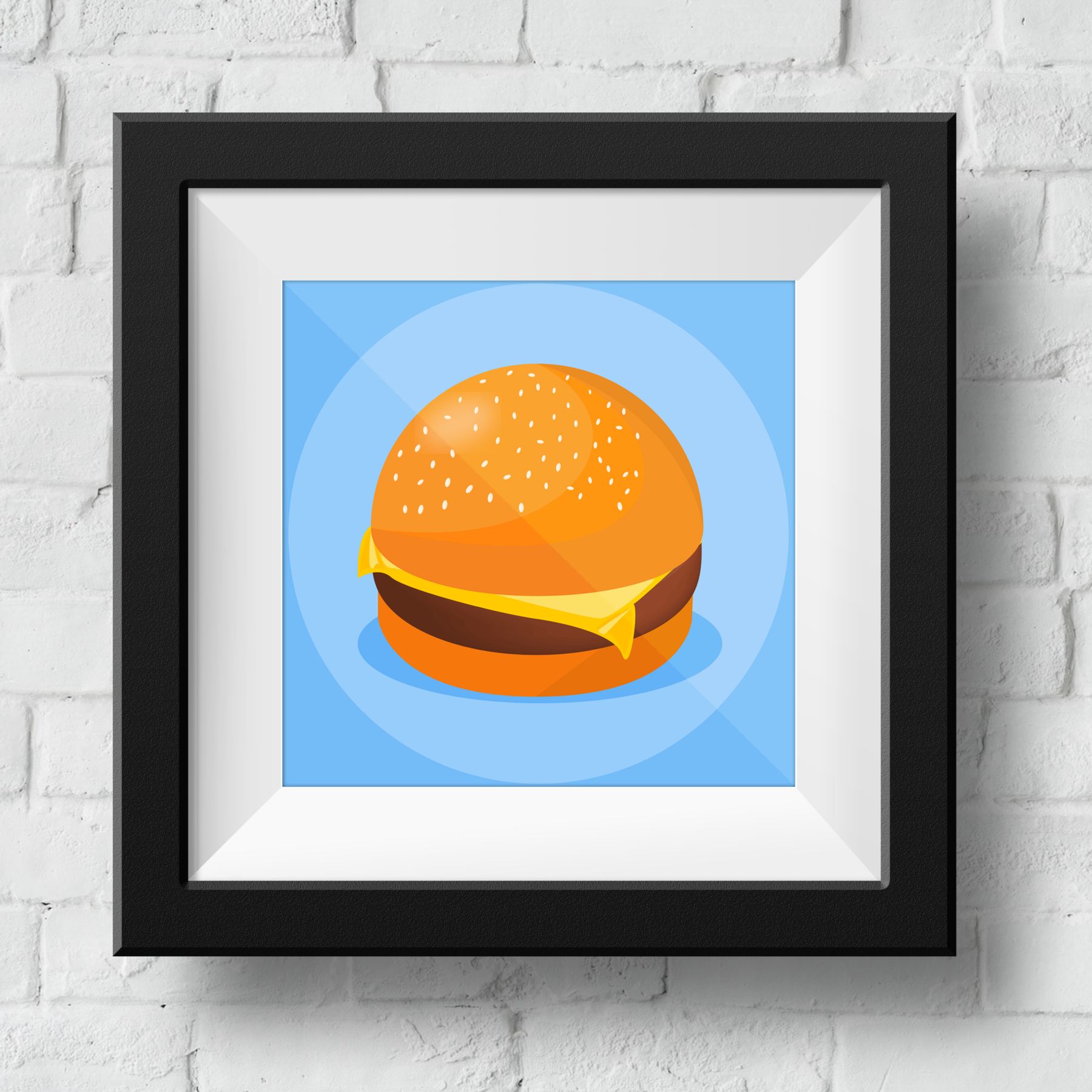 cheese-burger-framed