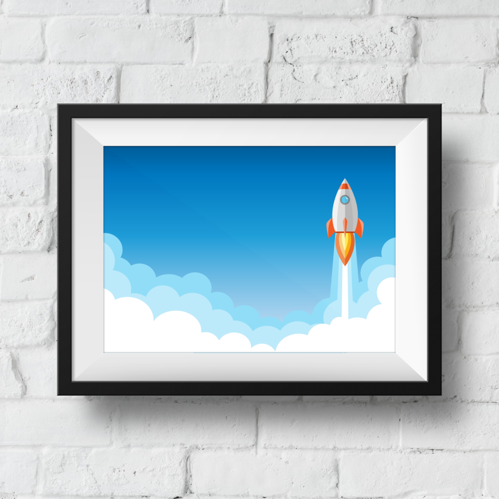 rocket-launch-framed