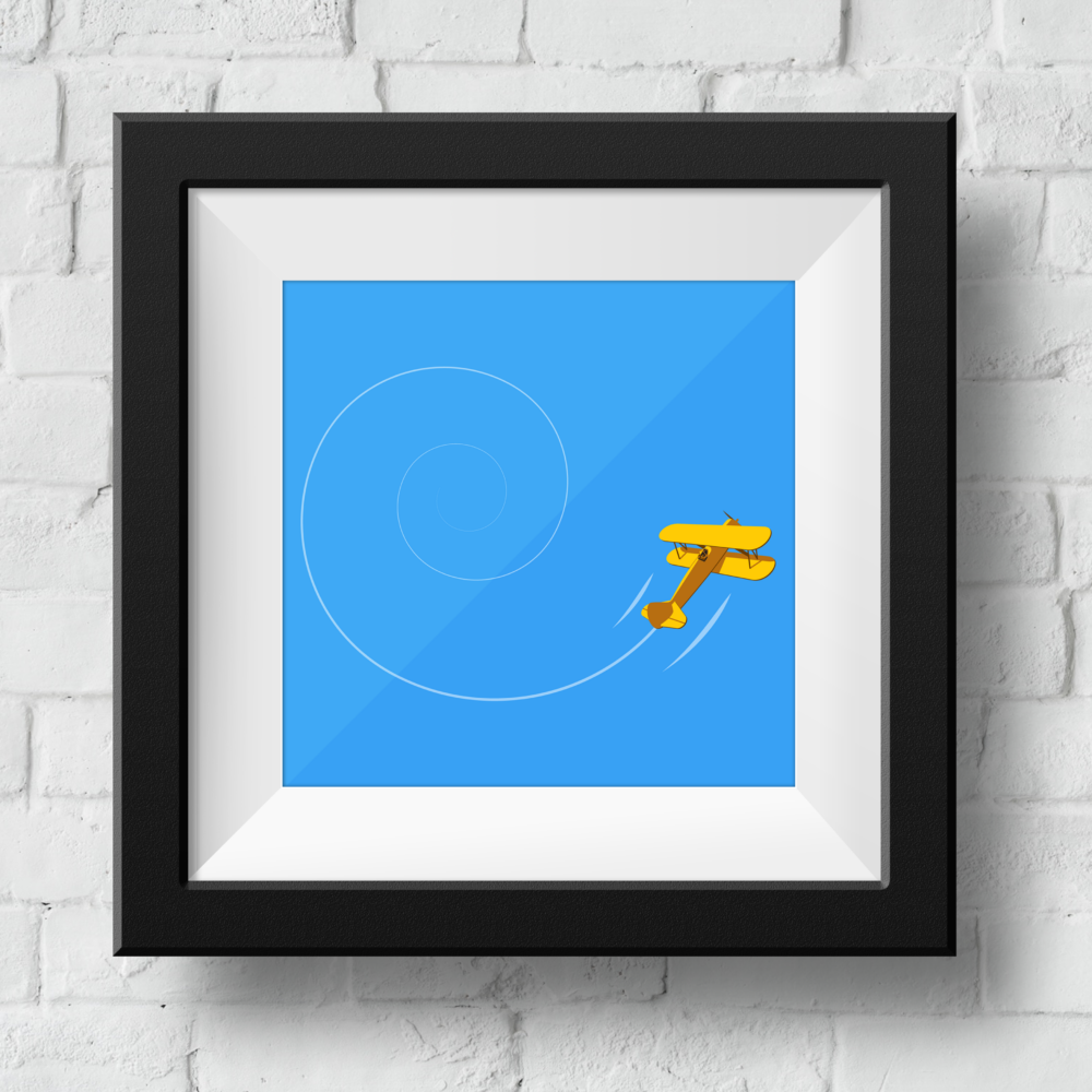 yellow-biplane-framed