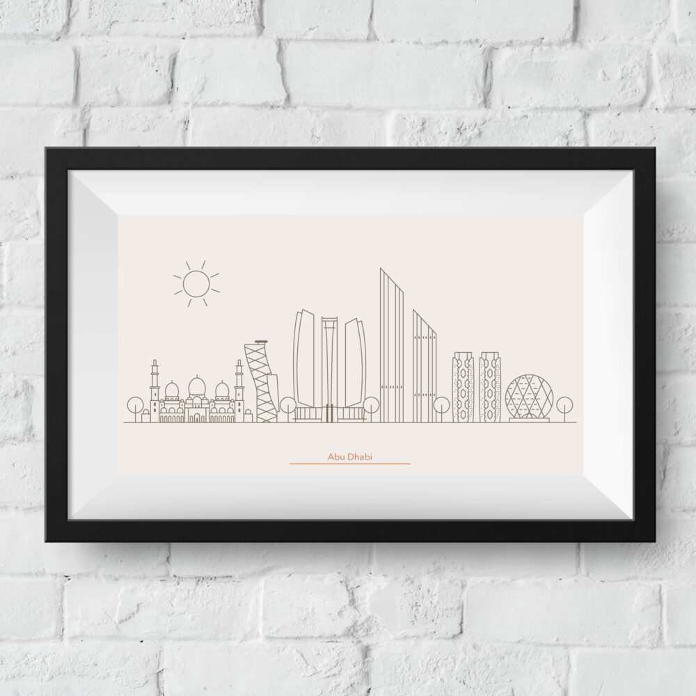 abu-dhabi-skyline-framed