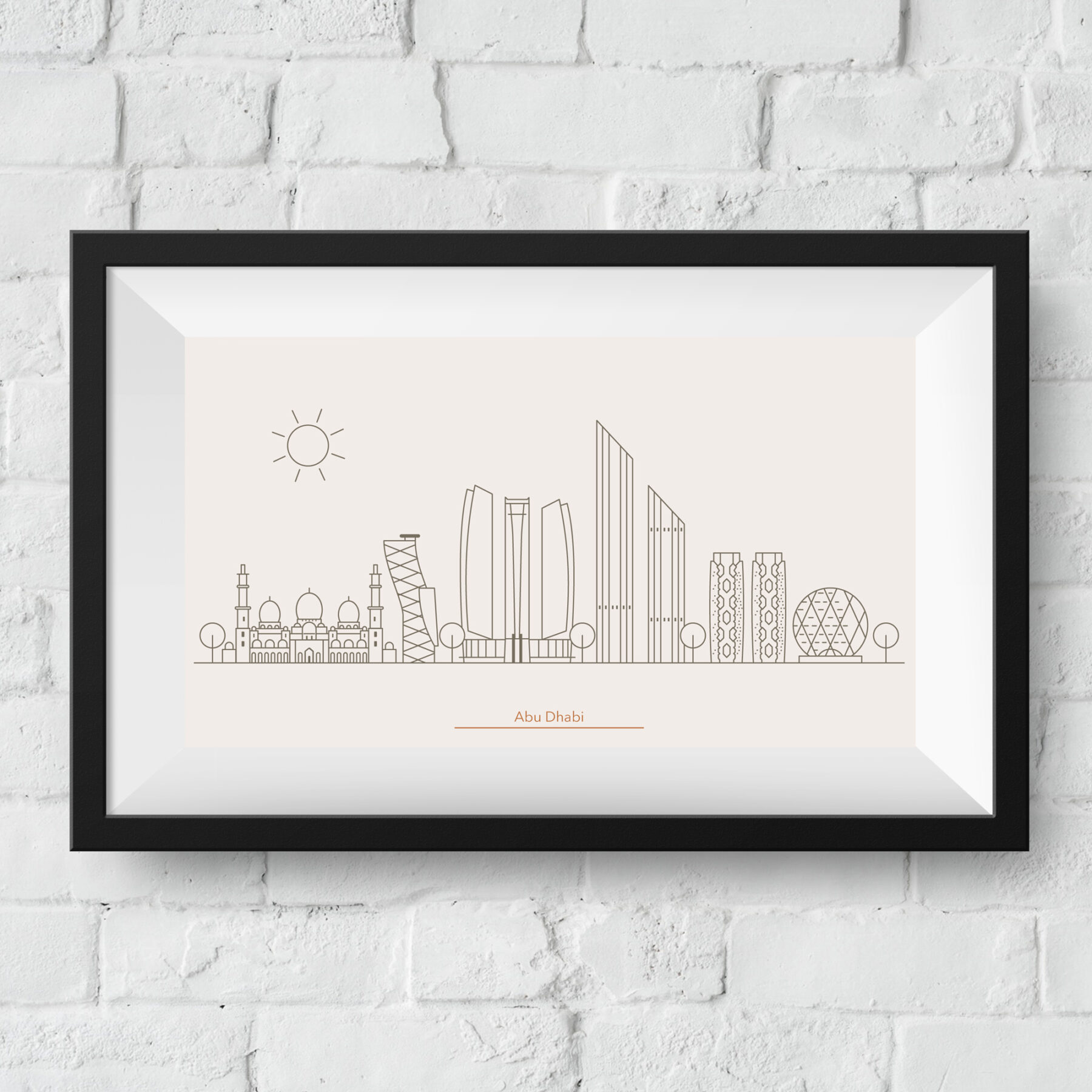 abu-dhabi-skyline-framed