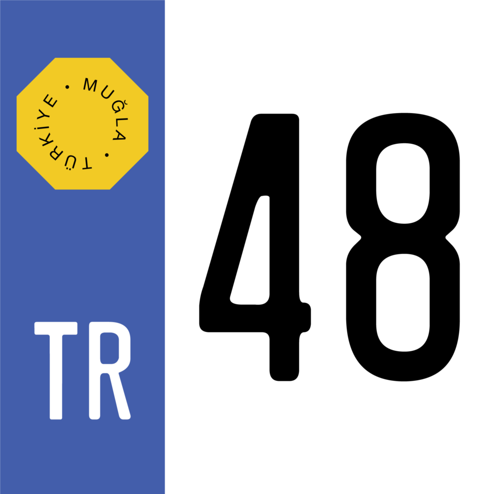 turkish-license-plate-48-mugla-province