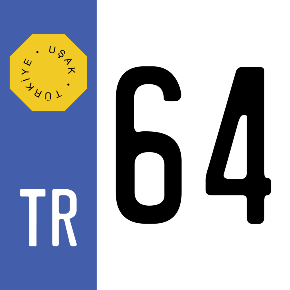 turkish-license-plate-64-usak-province